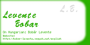levente bobar business card